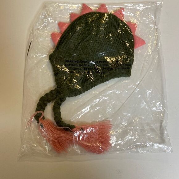 Top Paw NWT Small Pink/Green Dino Hat - Picture 2 of 3